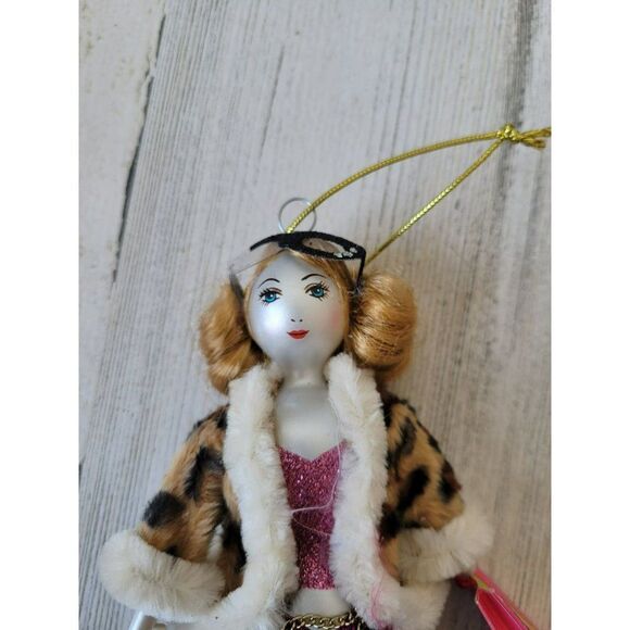 Vintage de carlini Italian glass lady shopper dog shopping ornament lady fashion - Picture 3 of 9